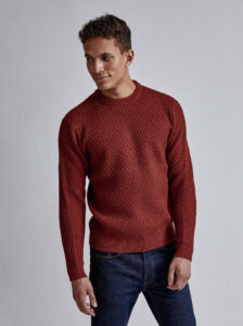 Hnedý sveter s prímesou vlny Burton Menswear London