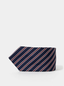 Tmavomodrá pruhovaná slim kravata Selected Homme Martin