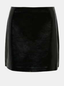 Čierna koženková sukňa ONLY Misty