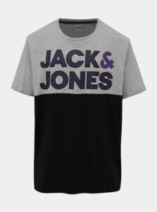 Čierno-šedé tričko Jack & Jones Miller