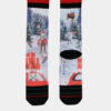 Červeno-modré pánske ponožky s vianočným motívom XPOOOS