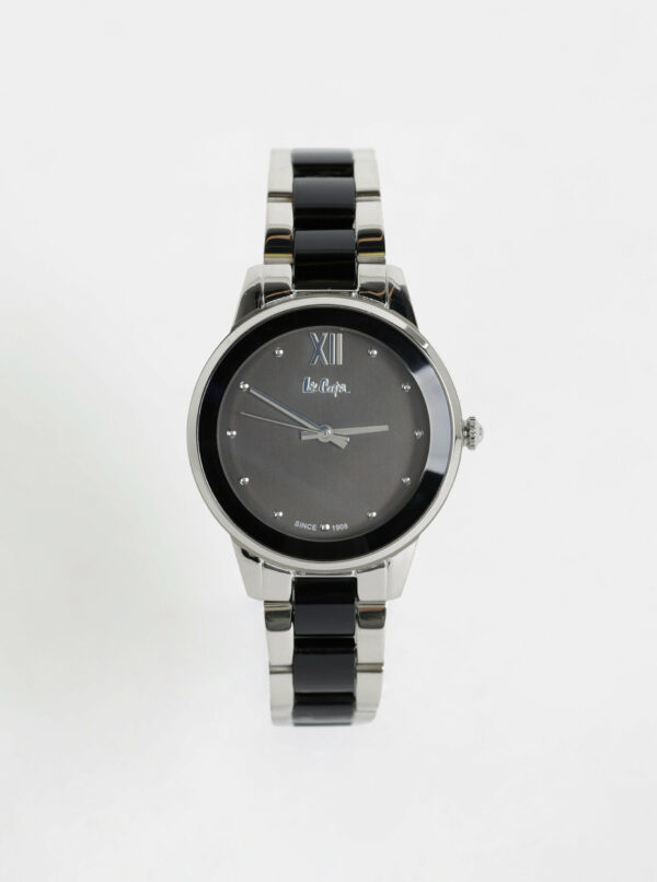 Dámske hodinky s kovovým remienkom v čierno-striebornej farbe Lee Cooper