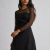 Čierne bodkované šaty Dorothy Perkins Petite