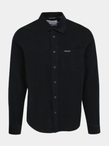 Čierna pánska menčestrová regular fit košeľa Calvin Klein Jeans
