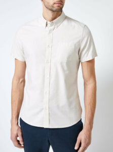 Béžová košeľa s krátkym rukávom Burton Menswear London