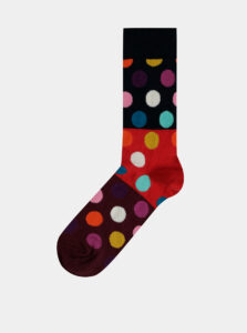 Vínovo-modré bodkované ponožky Happy Socks Big Dot