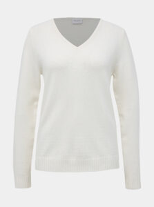 Biely basic sveter VILA Ril