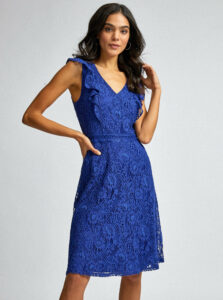 Modré krajkové šaty Dorothy Perkins