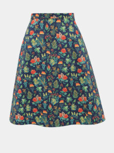 Tmavomodrá kvetovaná sukňa annanemone