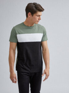 Čierno-zelené tričko Burton Menswear London