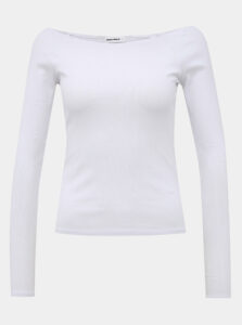 Biele rebrované basic tričko TALLY WEiJL