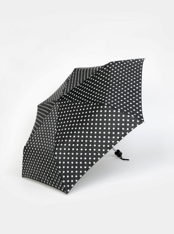 Čierny bodkovaný daždnik M&Co