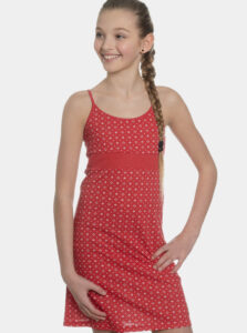 Červené dievčenské vzorované šaty SAM 73