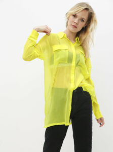 Neonov žltá priesvitná košeľa Noisy May Neno