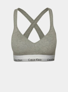 Sivá podprsenka so širokým spodným lemom Calvin Klein Underwear
