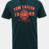 Petrolejové pánske tričko s potlačou Tom Tailor