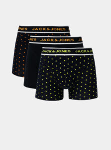 Sada troch boxeriek v tmavomodré farbe Jack & Jones Dots