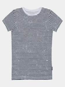 Čierno-biele detské pruhované tričko SAM 73
