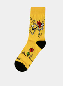Žlté detské vzorované ponožky Fusakle Ferda Mravenec