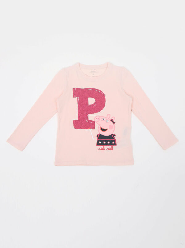 Ružové dievčenské tričko s potlačou name it Peppa Pig