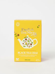Bio čierny čaj so škoricou, kardamonom, muškátovým kvetom, zázvorom a sladkým drievkom English Tea Shop