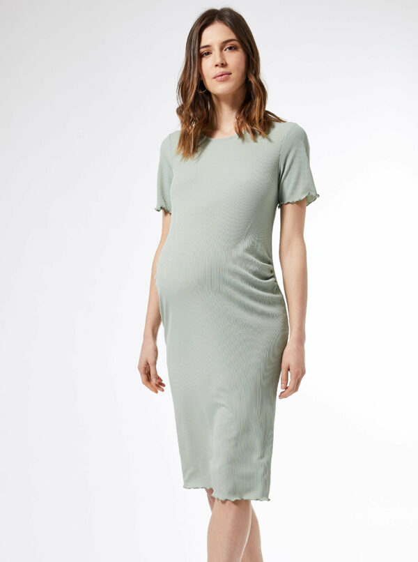 Svetlozelené tehotenské šaty Dorothy Perkins Maternity