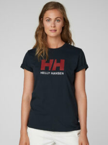 Tmavomodré dámske tričko s potlačou HELLY HANSEN Logo