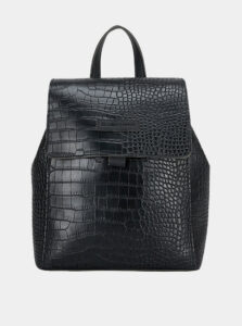Čierny batoh s krokodýlím vzorom Claudia Canova Beth