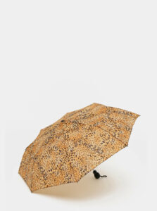 Hnedý vystreľovací dáždnik s leopardím vzorom Rainy Days