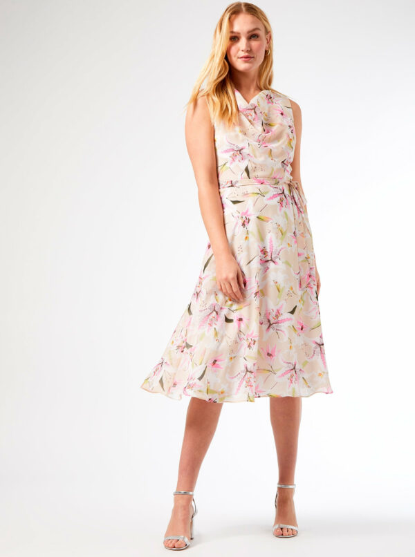Krémové kvetované šaty Billie & Blossom