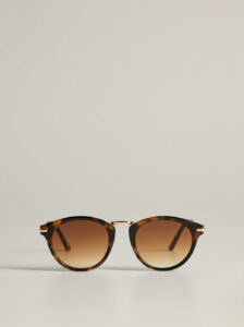 Hnedé vzorované slnečné okuliare Mango Aqua