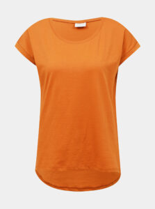 Oranžové basic tričko VILA