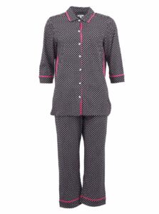 Čierne vzorované pyžamo DKNY