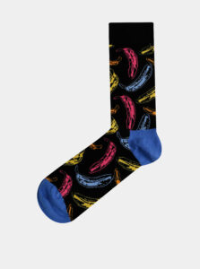 Čierne vzorované ponožky Happy Socks Andy Warhol Banana