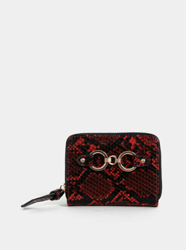 Červená peňaženka s hadím vzorom Dorothy Perkins