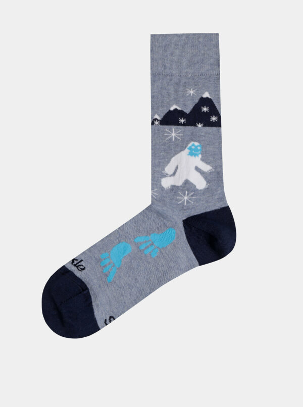 Modré vzorované ponožky Fusakle Jety existuje