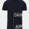 Tmavomodré pánske tričko s potlačou Calvin Klein Jeans