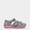Ružovo-šedé dievčenské sandále Keen Seacamp II CNX Y