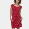 Červené bodkované šaty Ragwear