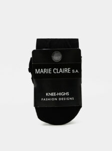 Čierne vzorované podkolienky Marie Claire