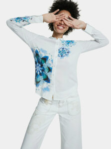 Modro-biela vzorovaná košeľa Desigual