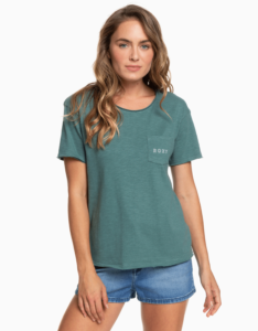 Zelené tričko s potlačou Roxy
