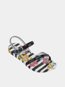 Bielo-čierne dievčenské sandále Ipanema