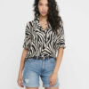 Béžová košeľa so zebrím vzorom Jacqueline de Yong Tara