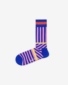Happy Socks Stripes And Stripes Ponožky Modrá Ružová