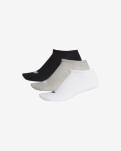adidas Originals Ponožky 3 páry Čierna Biela Šedá