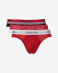 Calvin Klein Slipy 3 ks Červená Biela