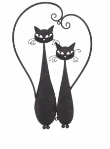 Nástenná dekorácia v tvare dvoch mačiek Dakls