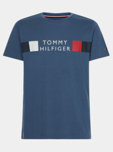 Modré pánske tričko s potlačou Tommy Hilfiger