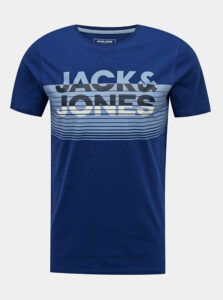 Tmavomodré tričko Jack & Jones Brix